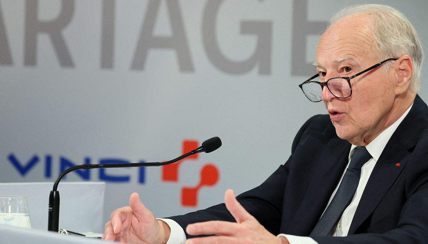 Xavier Huillard, PDG de Vinci, en février 2024.