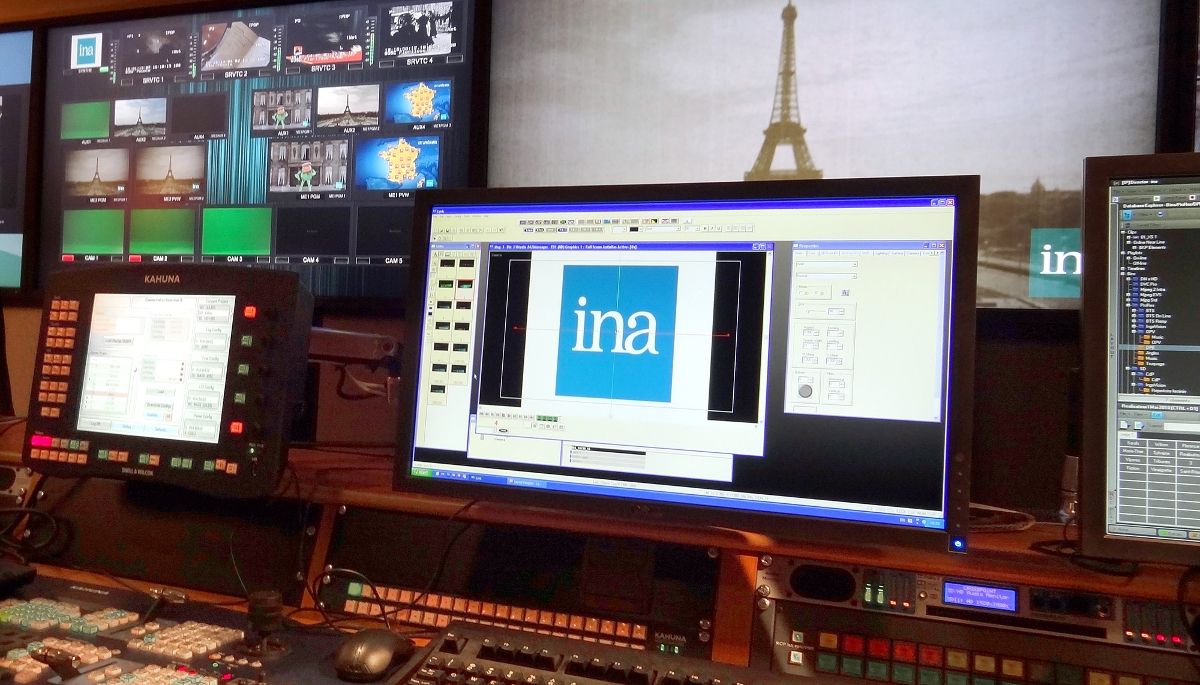 Un studio de l'Institut national de l'audiovisuel, à Bry-sur-Marne.
