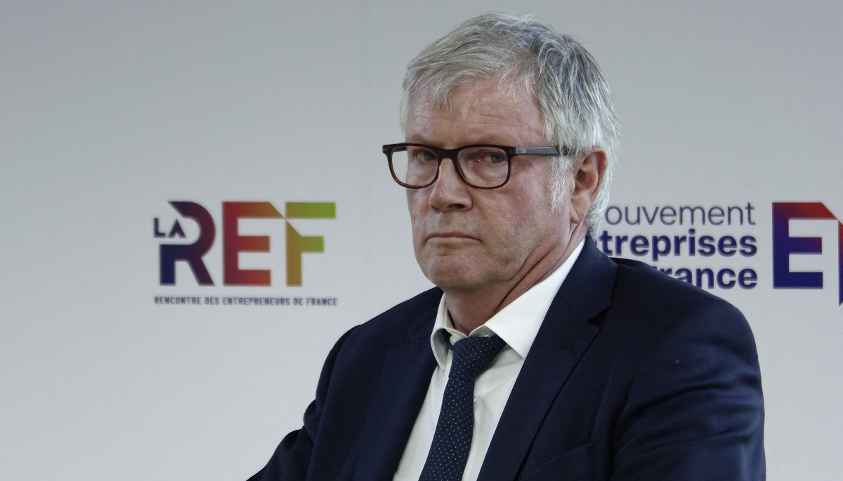 Jean-François Loiseau, président de l'Association nationale des industries alimentaires, lors de la Rencontre des entrepreneurs de France, le 26 août 2024.