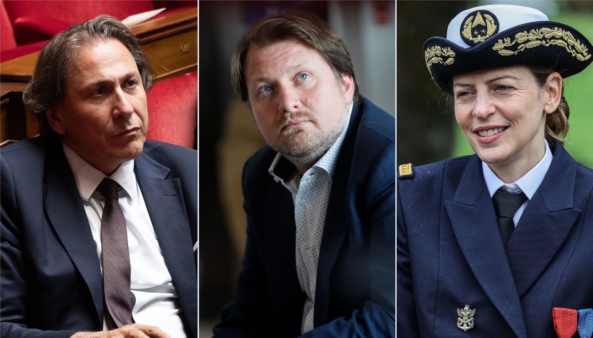 Le député de l'Essonne Jérôme Guedj, le secrétaire général de Google France Benoît Tabaka et la directrice générale de Polytechnique Laura Chaubard.