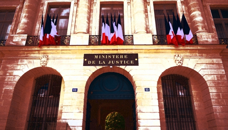 Vue du ministère de la justice, à Paris.
