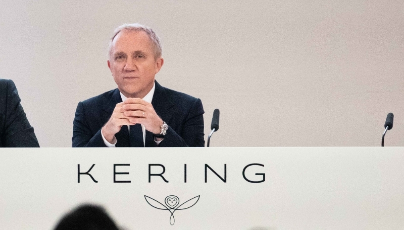 François-Henri Pinault lors d'une conférence de presse du groupe Kering.