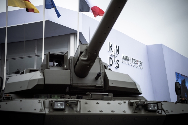 Le stand de KNDS, lors d'Eurosatory en 2018.