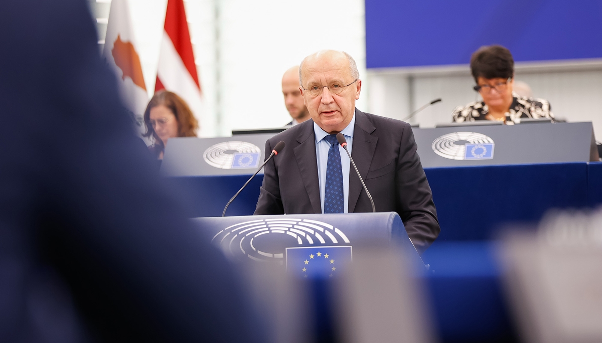 Le commissaire européen à la défense et à l'espace, Andrius Kubilius, le 8 octobre 2025. 