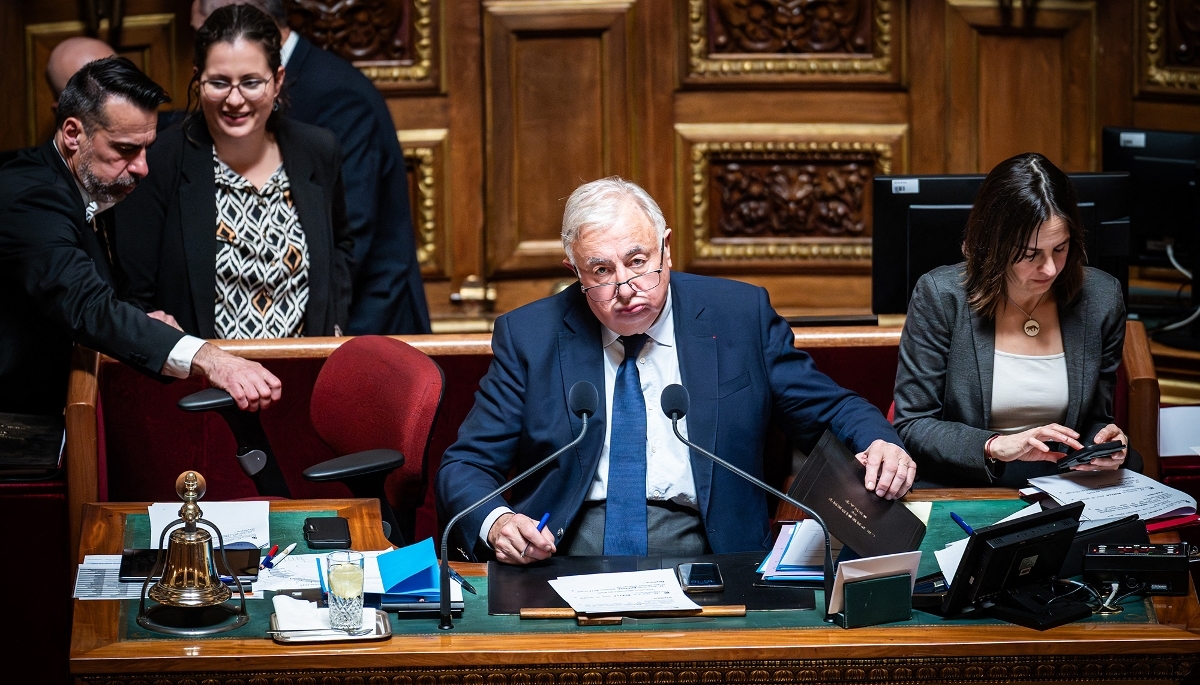 Gérard Larcher, président du Sénat, au Palais du Luxembourg, le 26 novembre 2025.