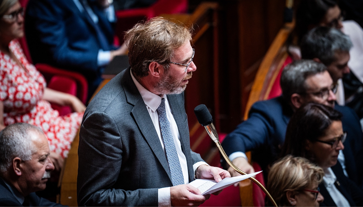 Le député Modem Philippe Latombe, à l'Assemblée nationale, le 18 juillet 2023.