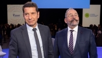 David Lisnard et Philippe Laurent, au congrès de l'AMF, le 16 novembre 2021, à Paris.