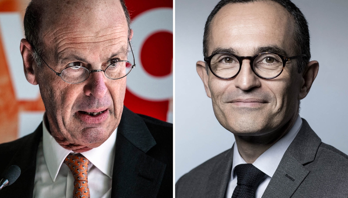 Le ministre de l'économie, Éric Lombard, et le président de la HATVP, Jean Maïa.