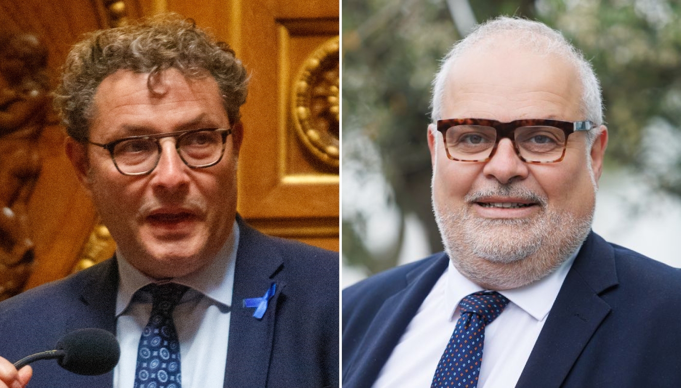 Le sénateur Vincent Louault et le président de Phyteis, Yves Picquet.