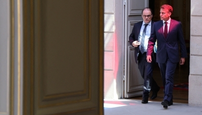 Emmanuel Moulin et Emmanuel Macron, à l’Élysée, le 2 juillet 2025.