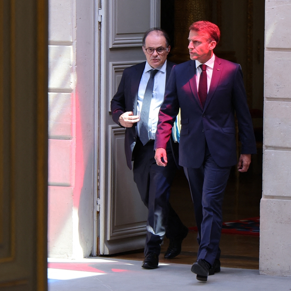 Emmanuel Moulin et Emmanuel Macron, à l’Élysée, le 2 juillet 2025.
