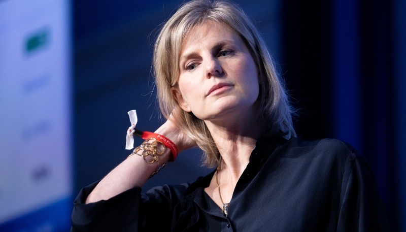 Marguerite Bérard, sur la scène du Paris Fintech Forum à Paris, en janvier 2020.