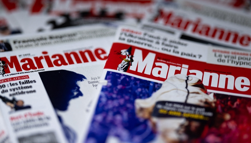 Vue de magazines Marianne. 