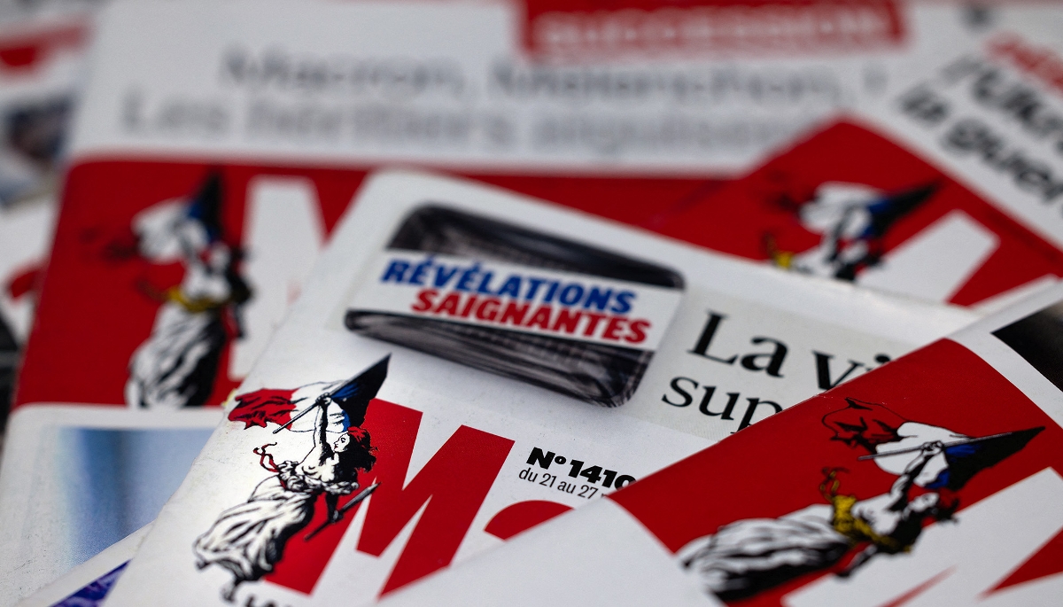 Quelques exemplaires du magazine Marianne.