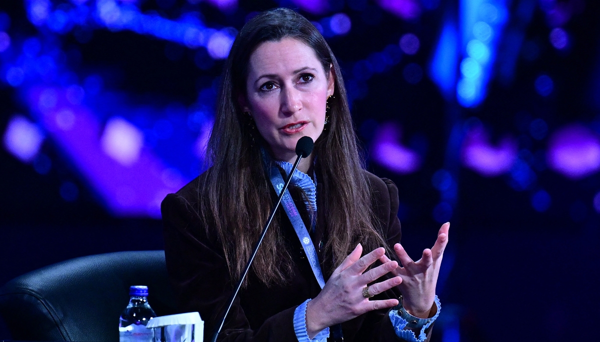 La secrétaire générale adjointe chargée de la diplomatie publique de l'OTAN Marie-Doha Besancenot, le 14 décembre 2024 à Istanbul.