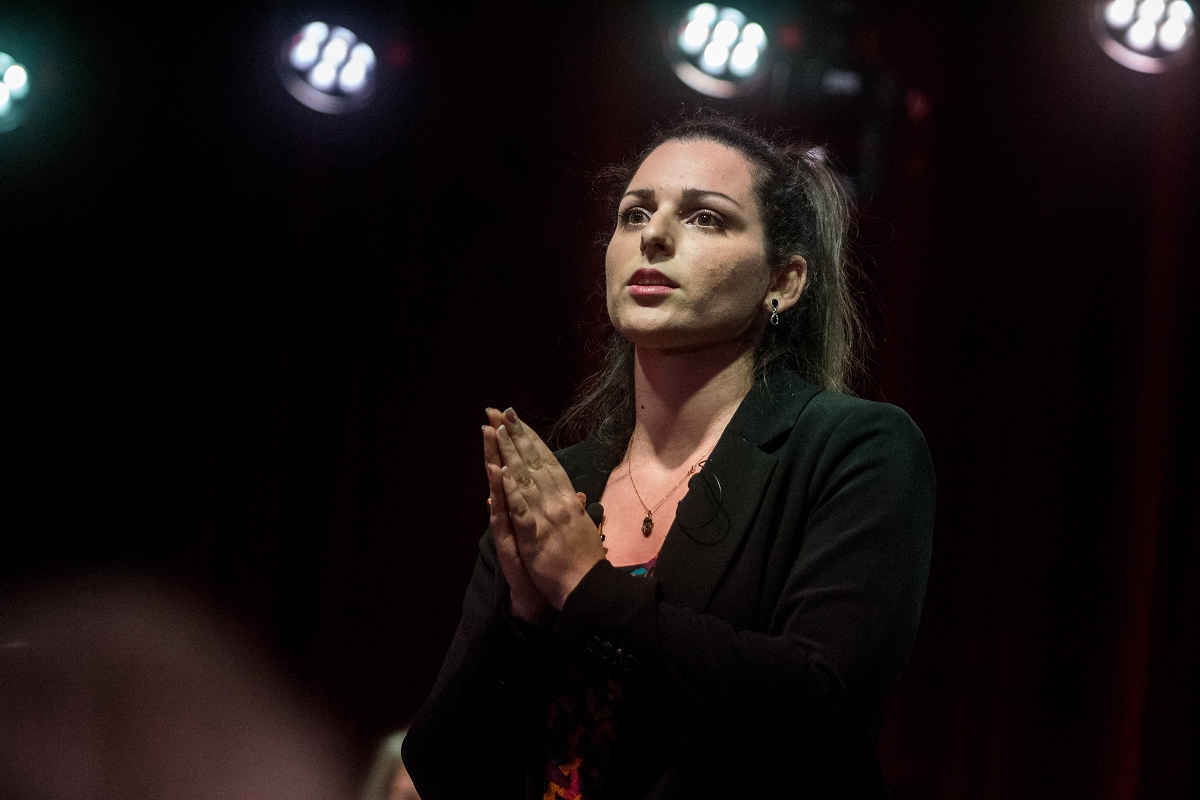 Marina Mesure, lors d'un meeting en mai 2019.