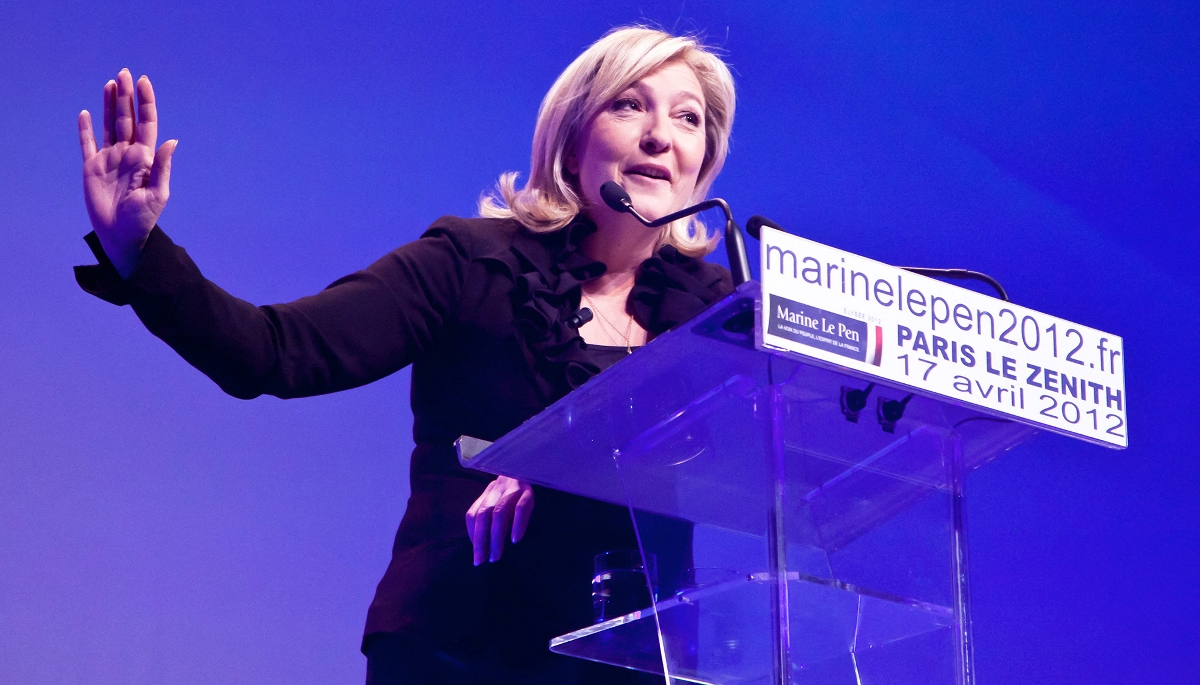 Marine Le Pen en 2012, durant sa campagne pour la présidentielle.