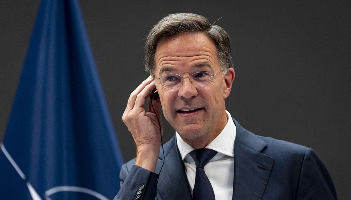 Le secrétaire général de l'OTAN Mark Rutte, à Prague, en République tchèque, le 4 septembre 2025.