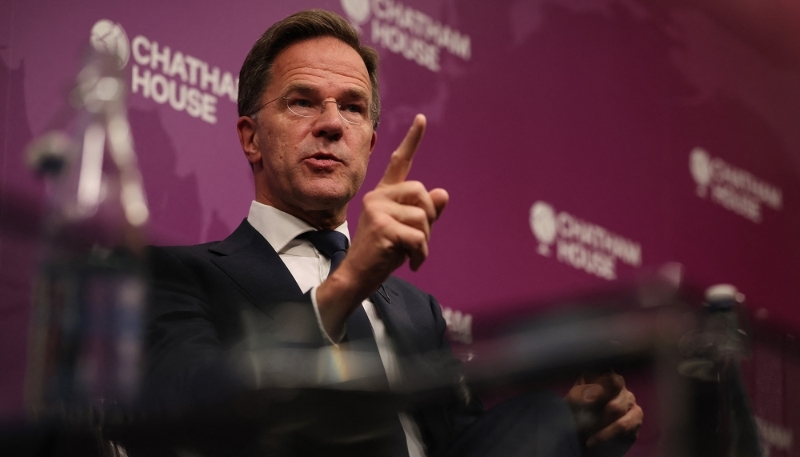 Mark Rutte, secrétaire général de l'OTAN, à Londres, le 9 juin 2025.