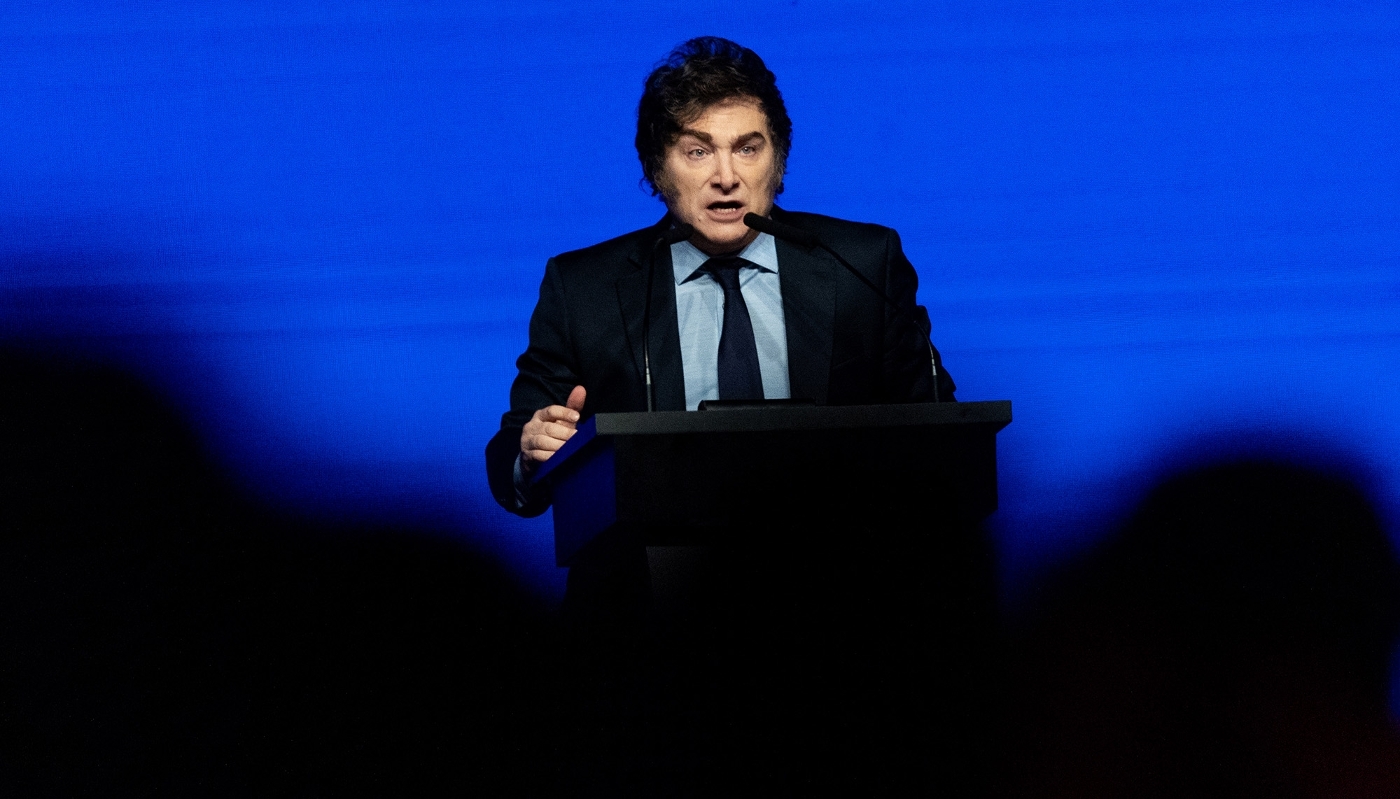 Javier Milei lors d'une conférence le 4 décembre 2024, à Buenos Aires.