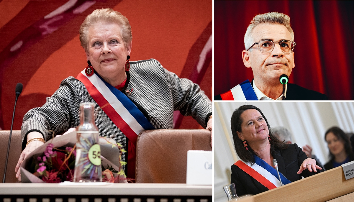 Catherine Trautmann, maire de Strasbourg, Emmanuel Denis, maire de Tours, et Johanna Rolland, maire de Nantes.