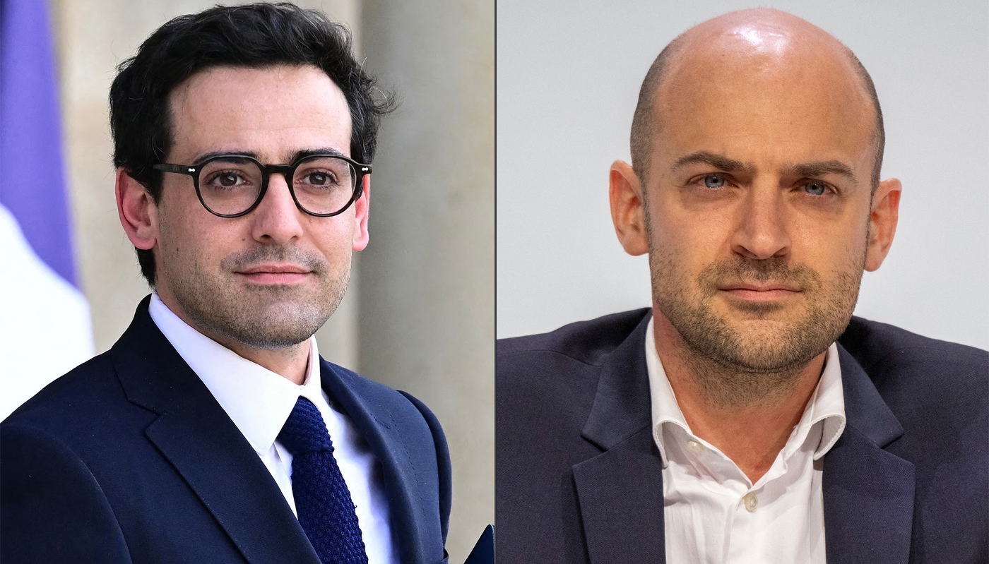 Les ministres Stéphane Séjourné (affaires étrangères) et Jean-Noël Barrot (Europe).