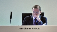 Jean-Charles Naouri, à l'époque PDF de Casino, lors d'une assemblée pour présenter les résultats du groupe. 
