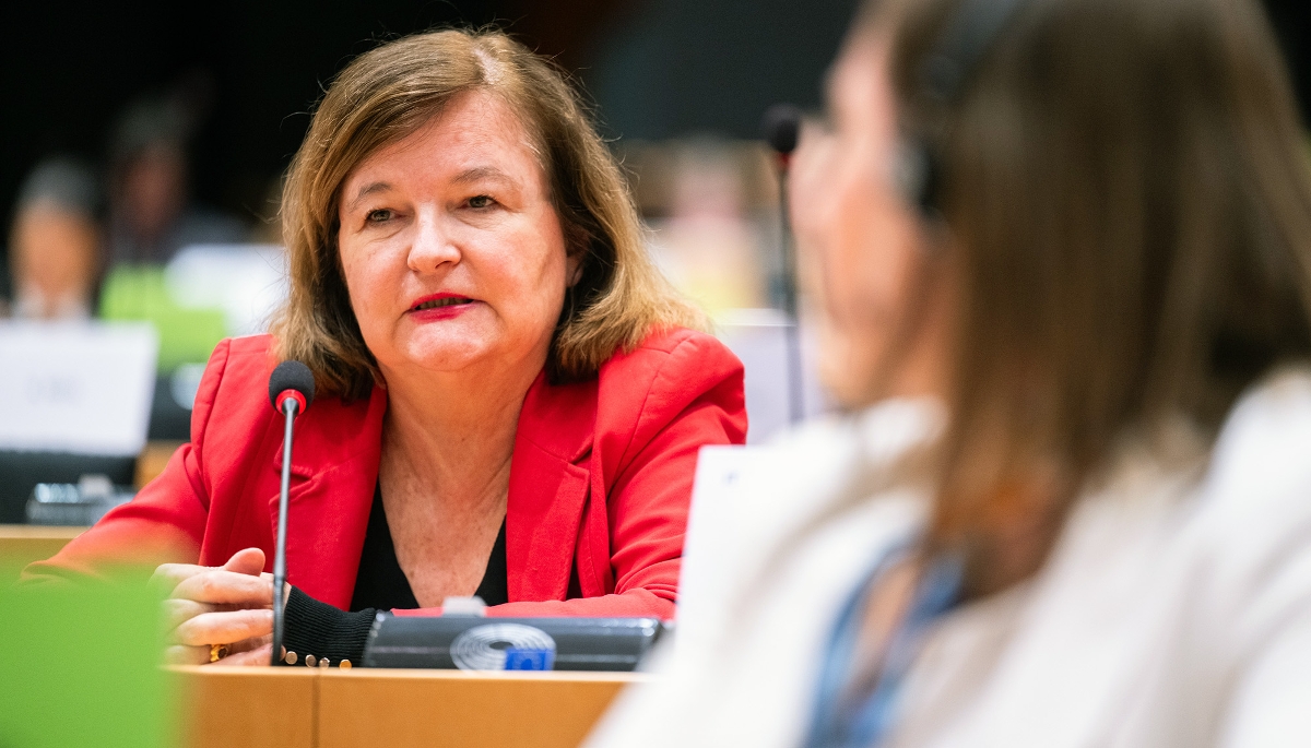Nathalie Loiseau, le 23 septembre 2025, lors de la présentation des candidats pour le prix Sakharov.