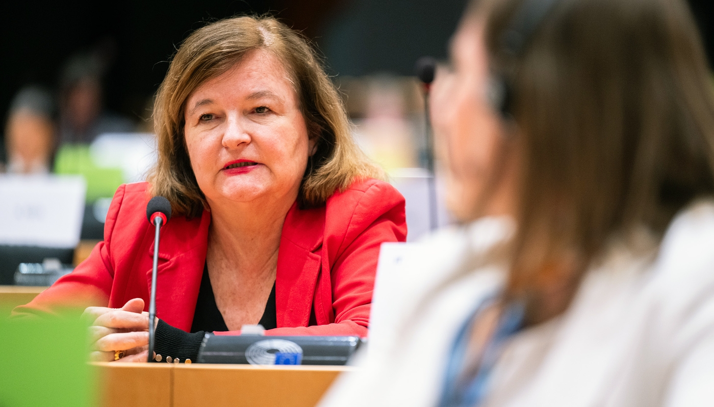 Nathalie Loiseau, le 23 septembre 2025, lors de la présentation des candidats pour le prix Sakharov.
