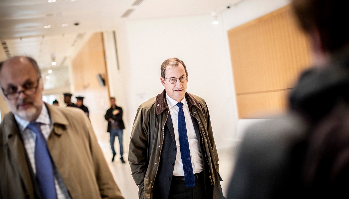 Nicolas Bazire, au palais de Justice de Paris, le jour de l'ouverture du procès de l'affaire Karachi, en 2019.