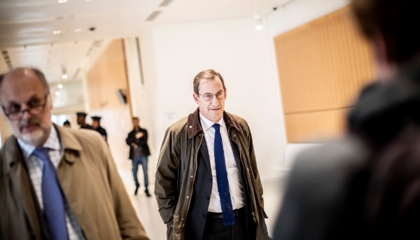 Nicolas Bazire, au palais de Justice de Paris, le jour de l'ouverture du procès de l'affaire Karachi, en 2019.