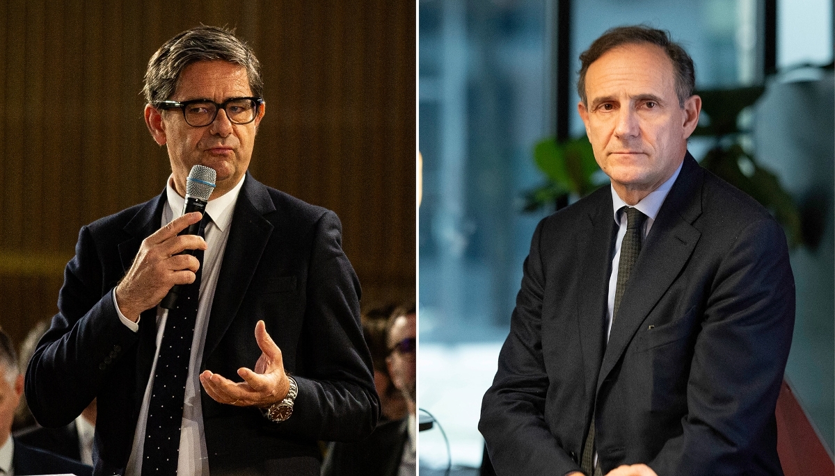 Nicolas Dufourcq, directeur général de Bpifrance, et Olivier Sichel, directeur général du groupe Caisse des dépôts. 
