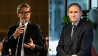 Nicolas Dufourcq, directeur général de Bpifrance, et Olivier Sichel, directeur général du groupe Caisse des dépôts. 
