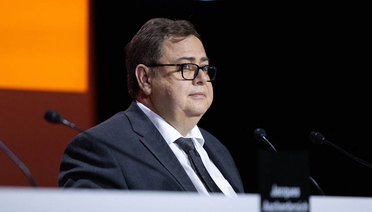 Nicolas Guerin, lors de l'assemblée générale des actionnaires d'Orange, le 21 mai 2025 à Paris.