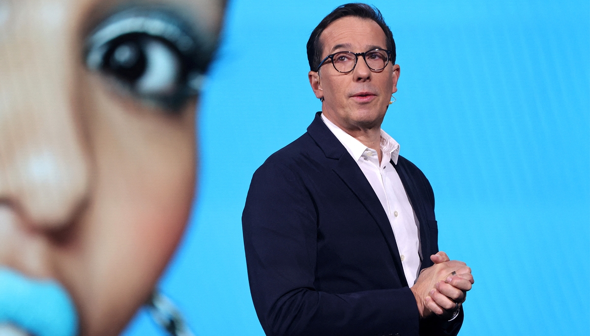Nicolas Hieronimus, PDG de L'Oréal, aux États-Unis, le 9 janvier 2024.