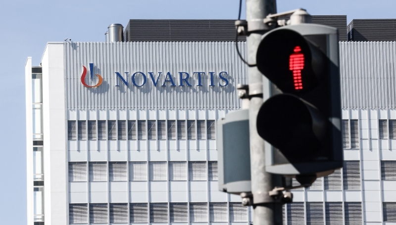 Siège du groupe pharmaceutique Novartis AG, Bâle (Suisse), 11 avril 2025.