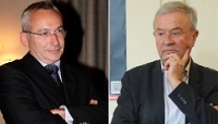 Olivier Frébourg, en novembre 2011 et Antoine Gallimard, en mars 2025.