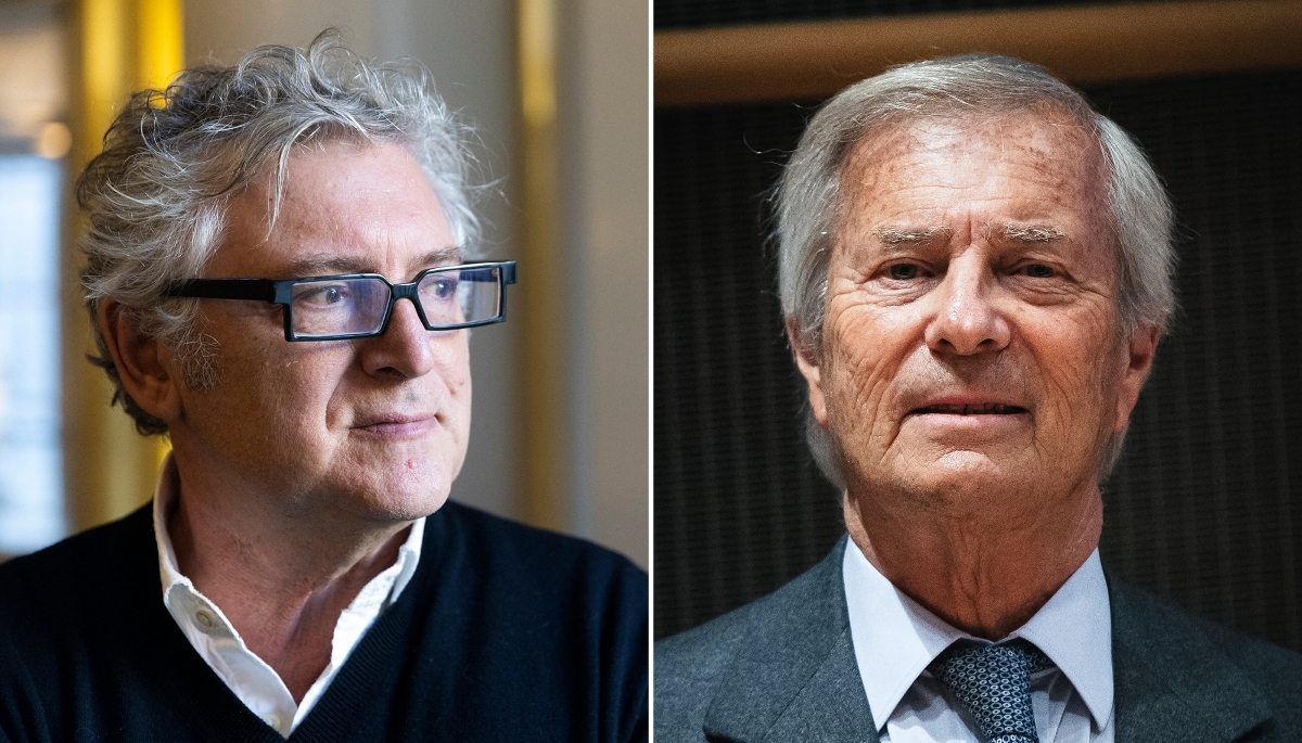 Michel Onfray et Vincent Bolloré.