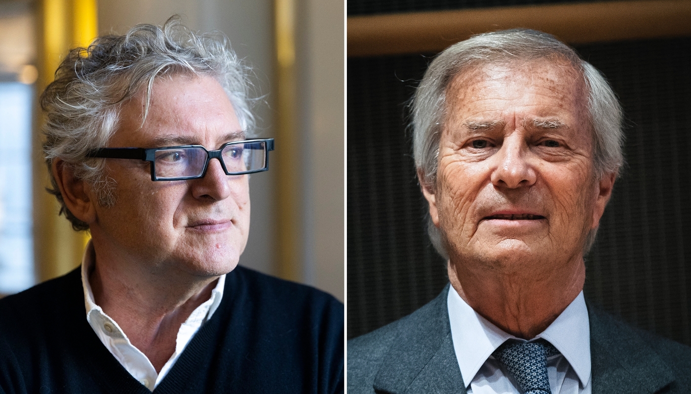 Michel Onfray et Vincent Bolloré.