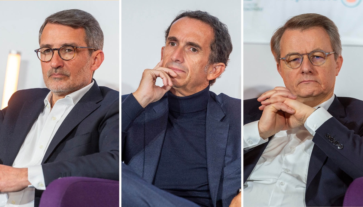 Philippe Palazzi, Alexandre Bompard et Dominique Schelcher.