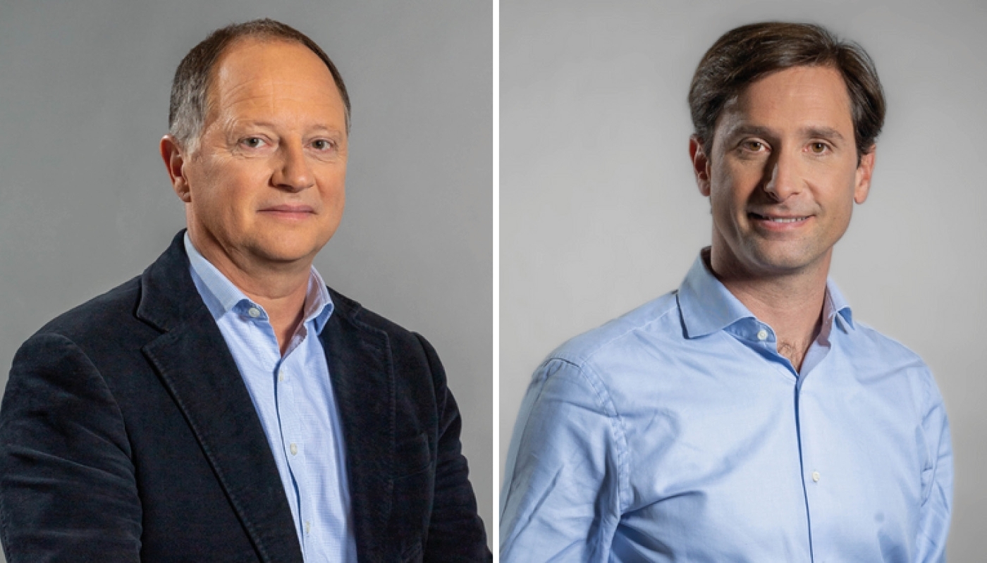 Le président de Reworld Media, Pascal Chevalier, et son directeur général, Gautier Normand.