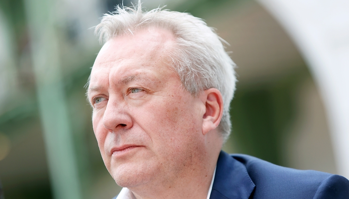 Patrick Blethon, président exécutif du groupe Saur, fournisseur de services d'eau potable, d'assainissement et de retraitement des eaux usées, lors de l'événement ChangeNOW, au Grand Palais, le 25 avril 2025.