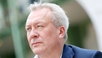 Patrick Blethon, président exécutif du groupe Saur, fournisseur de services d'eau potable, d'assainissement et de retraitement des eaux usées, lors de l'événement ChangeNOW, au Grand Palais, le 25 avril 2025.