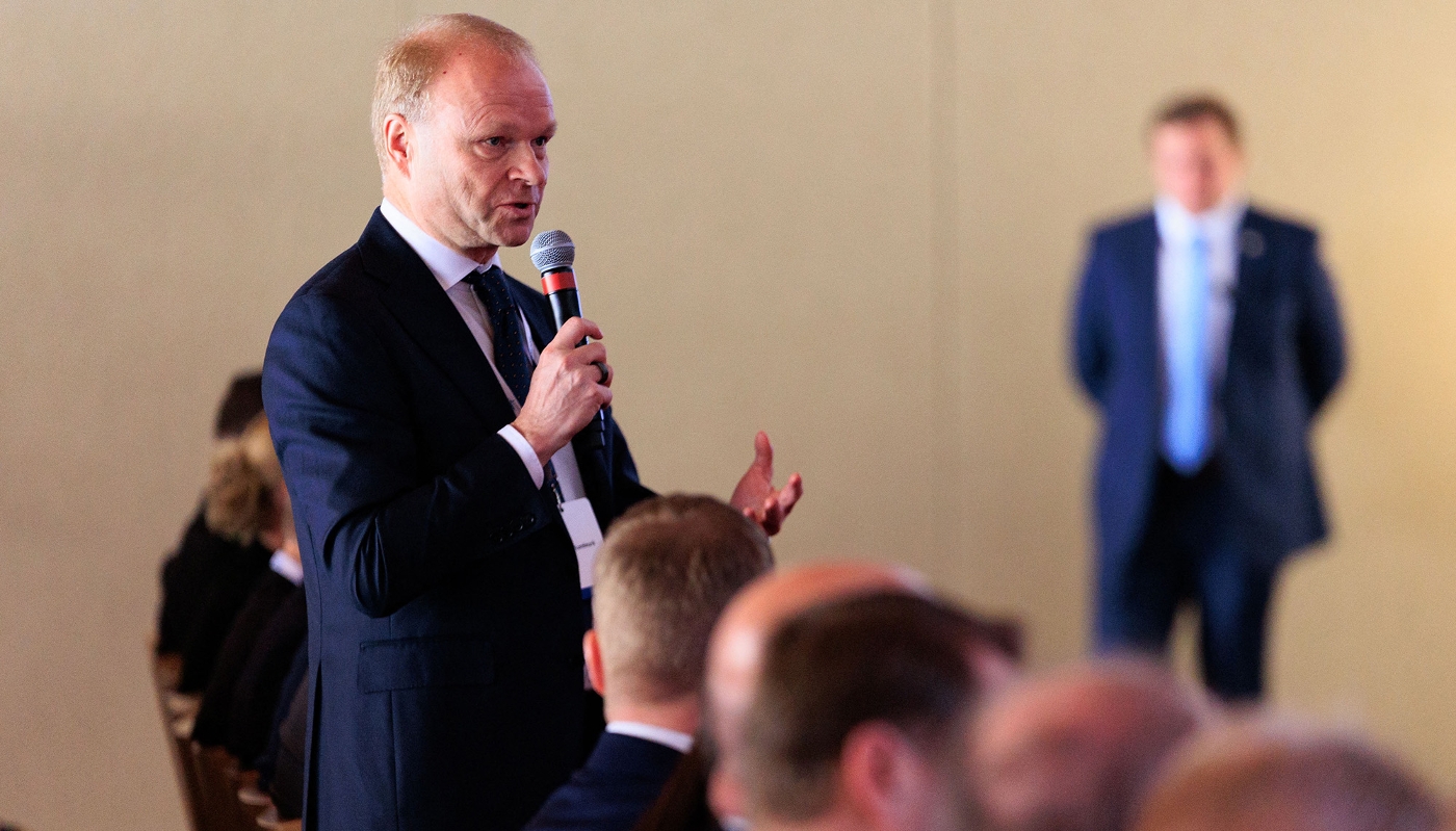 Le PDG de Nokia, le Finlandais Pekka Lundmark, aux États-Unis, en mars 2023.