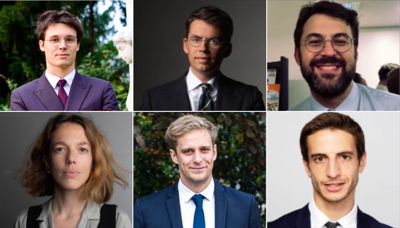De g. à dr. et de bas en haut : Lucas Nagot, Jean Chuilon Croll, Maxime Triquenaux, Mathilde Vanackere, Gautier Gadriot, Baptiste Rossi