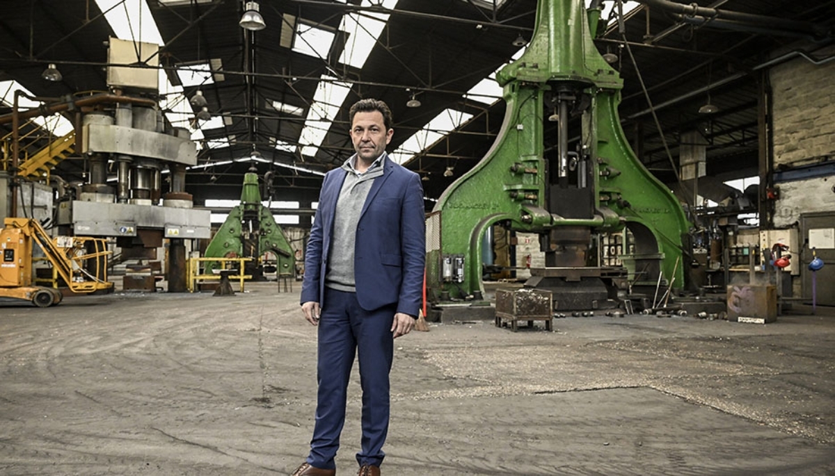 Philippe Rivière, président d'ACI Groupe, sur le site des Forges de Monplaisir, à Saint-Priest, le 12 mars 2025.