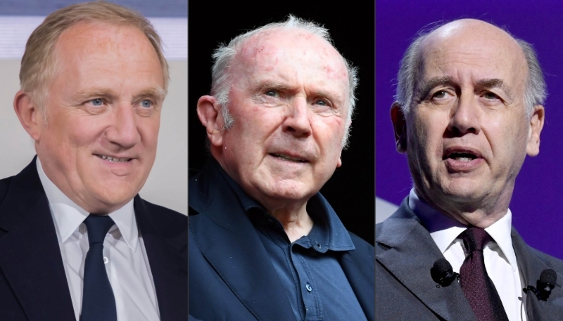 François-Henri Pinault, François Pinault, Serge Weinberg. 