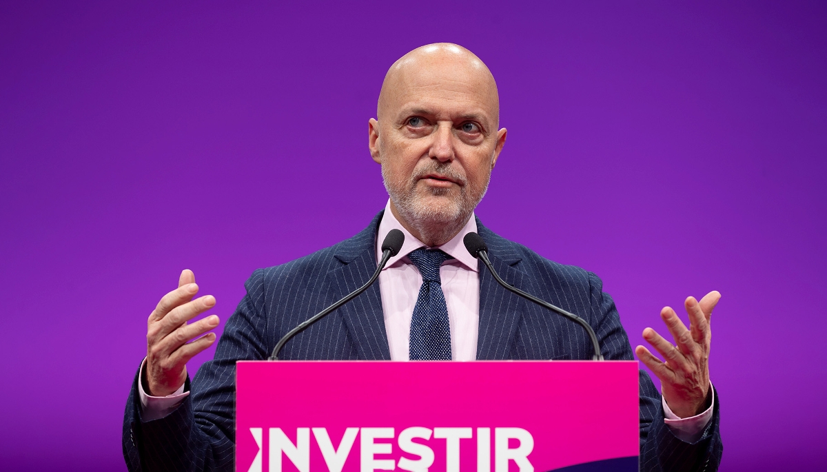 Le président de de l'Apig, Pierre Louette, le 26 novembre 2024, lors de l'événement Investir Day à Paris.
