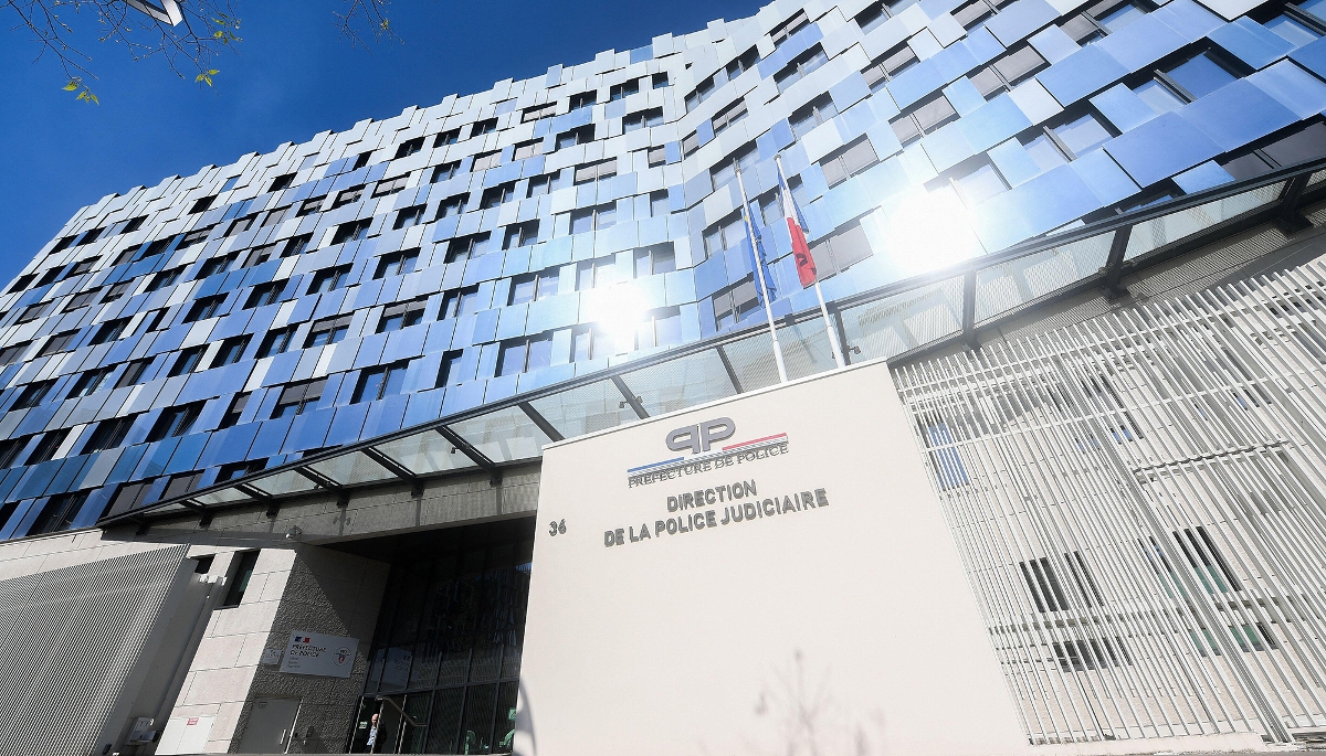 Vue du bâtiment de la Direction de la police judiciaire de la préfecture de police de Paris, le 8 avril 2025.
