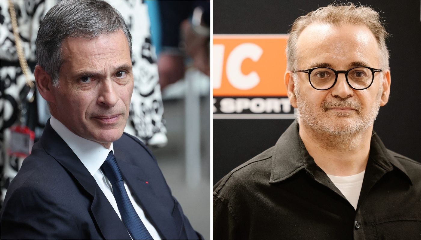 Le PDG de CMA CGM, Rodolphe Saadé, et le directeur général de RMC Sport, Karim Nedjari.